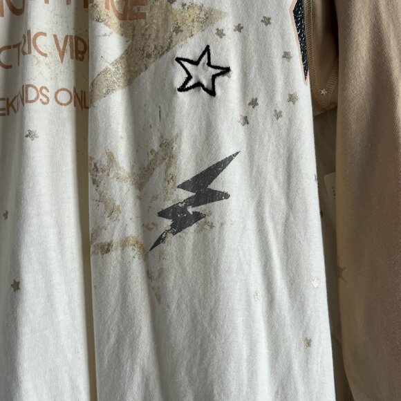 Anthropologie NWT Stardust Midnight Mirage Star Graphic Henley Oversized Top XL - Picture 6 of 11